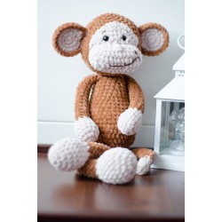 Małpka na szydełku 53 cm